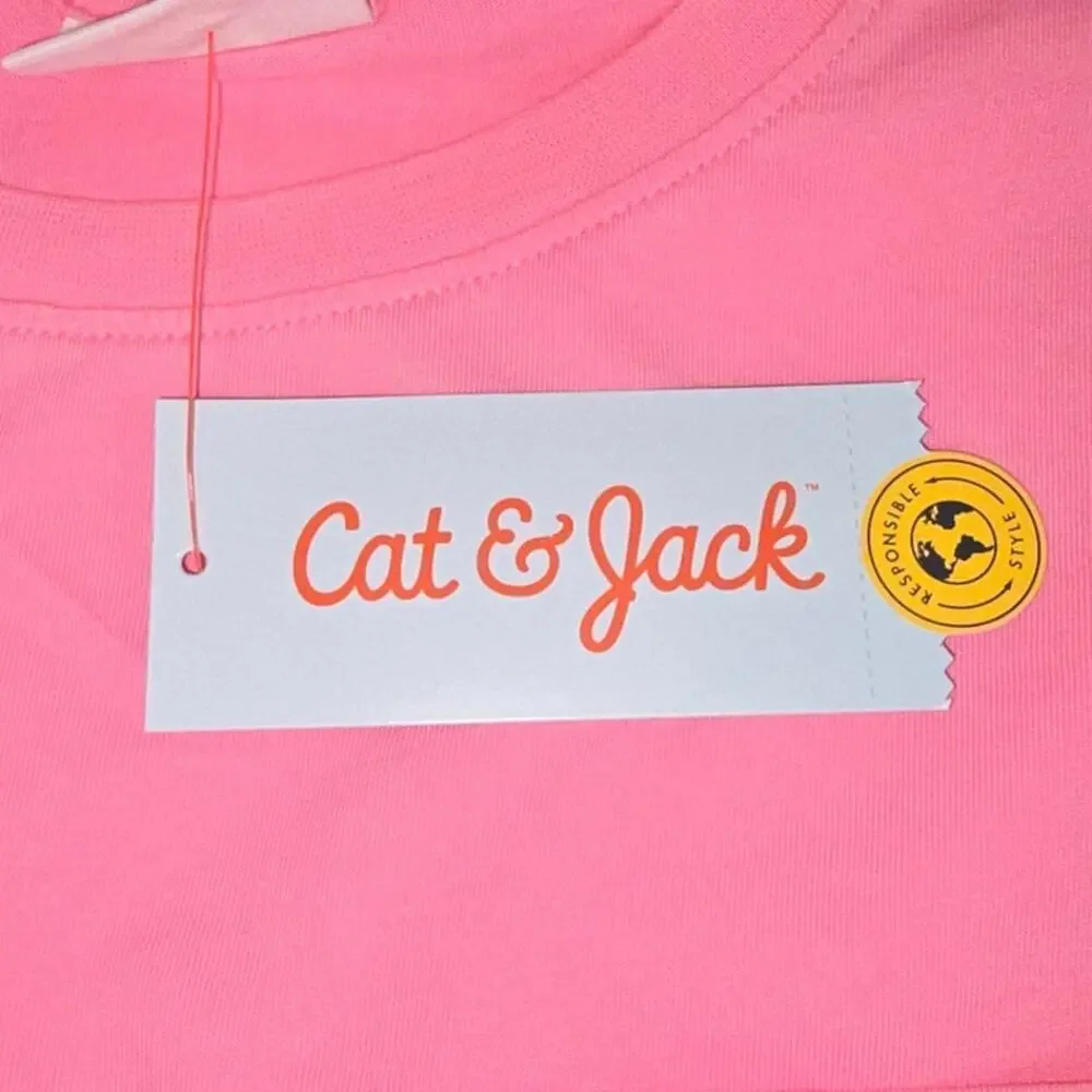 Kids' Drop Shoulder Short Sleeve T-Shirt | Cat & Jack | Large - Picture 8 of 10